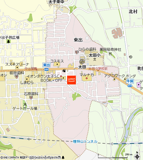 マックスバリュイオンタウン太子店付近の地図
